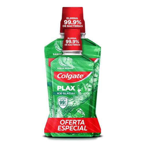 Enjuague Bucal Colgate Plax Ice Glacial  500 ml + 250 ml