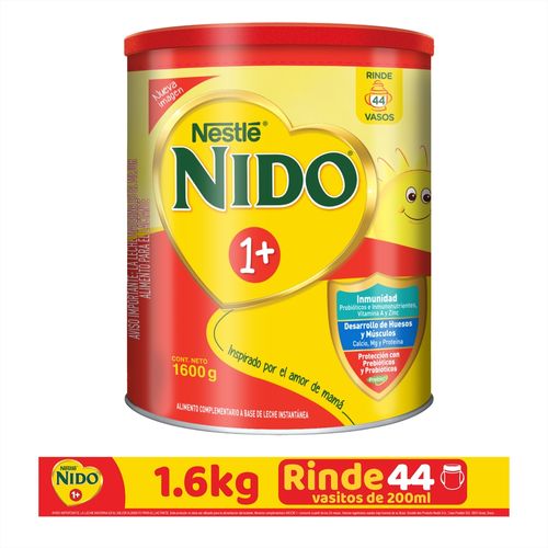 Leche Instantánea Nestlé® NIDO® 1+ Protección® Alimento Complementario Lata -1.6kg