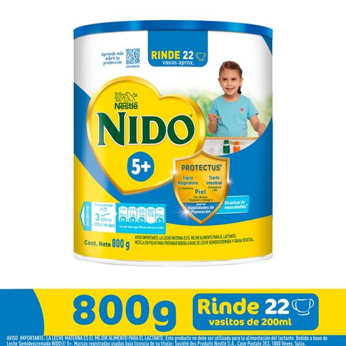 Leche  Nestlé® Nido En Polvo  5+ Advanced® Lata -800gr