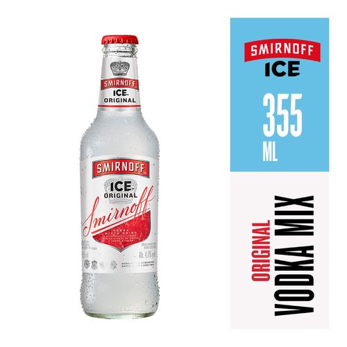 Bebida Smirnoff Saborizada a Base de Vodka Ice Original Botella - 355 ml