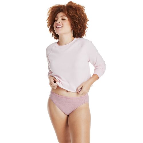 Panti Hanes, Corte Alto de Algodón, 6 pack surtido -Talla 10