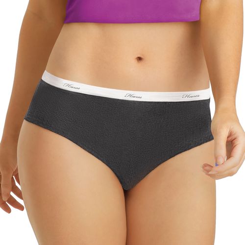 Hípster Hanes, Acanalado para Mujer, 6 pack surtido -Talla 8