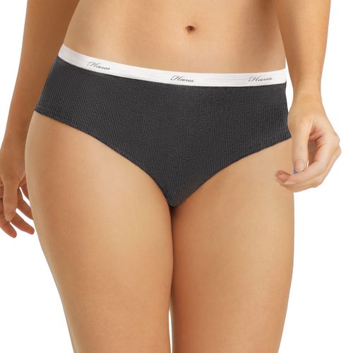 Hípster Hanes, Acanalado para Mujer, 6 pack surtido -Talla 9