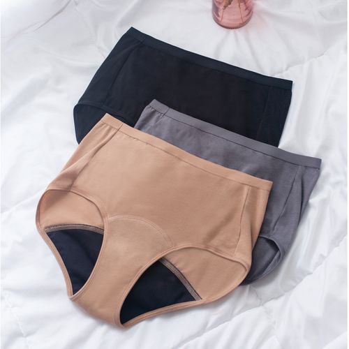 Panty Hanes, para mujer, de periodo flujo Moderado, 3 pack surtido -Talla 10
