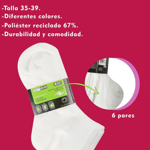 6P Calcetas Aw Negro