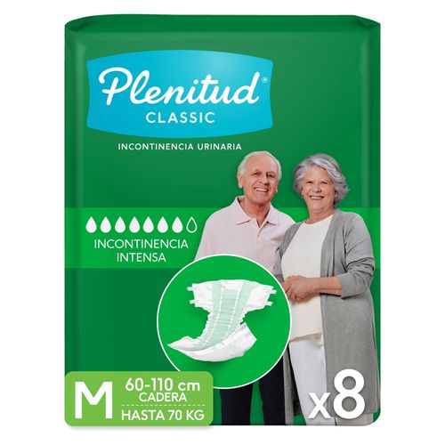 Pañales Para Adulto Plenitud Classic Renovado Talla M Incontinencia Intensa- 8Uds