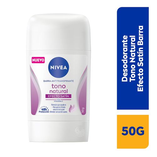 Desodorante Nivea para Dama Aclarado Efecto Satin en barra - 50 g