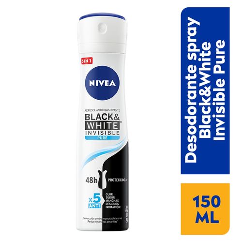 Desodorante Nivea Antimanchas Femenino Invisible Pure - 150 ml