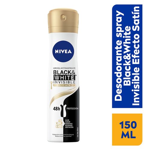 Desodorante Nivea Antimanchas Femenino Invisible Efecto Satín - 150 ml