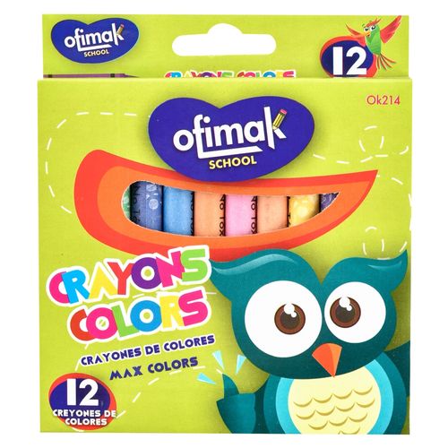 Crayones Ofimak de cera caja - 12 Uds