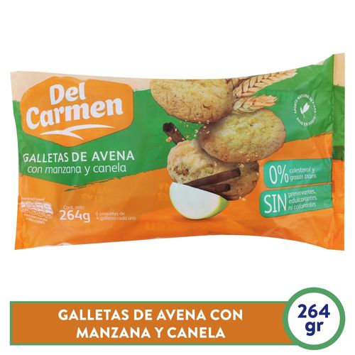 Galleta Del Carmen avena manzana - 264 g