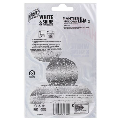 Desinfectante en pastilla Harpic para sanitarios aroma a cloro 5 pack - 225 g