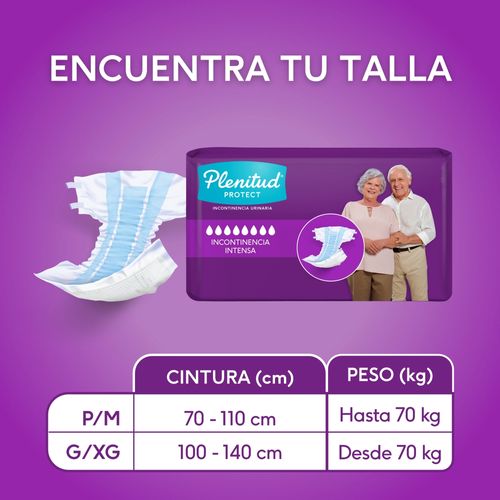 Pañales Para Adulto Plenitud Protect Talla M Incontinencia Intensa - 40Uds