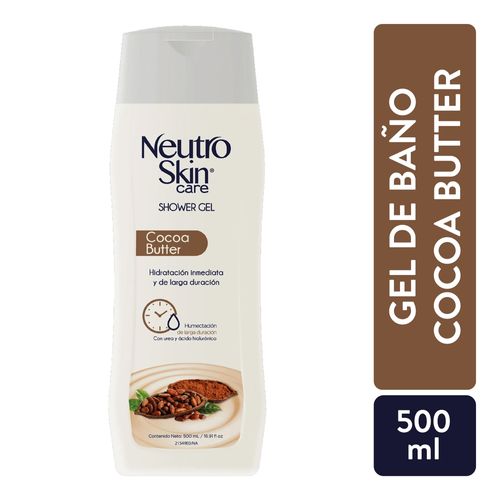 Gel para baño Neutroskin frangancia a cocoa hidratación inmediata - 500 ml