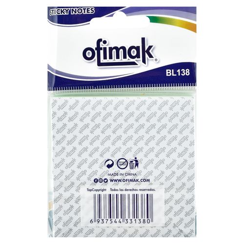 Notas adhesivas Ofimak verde pastel - 100 hojas