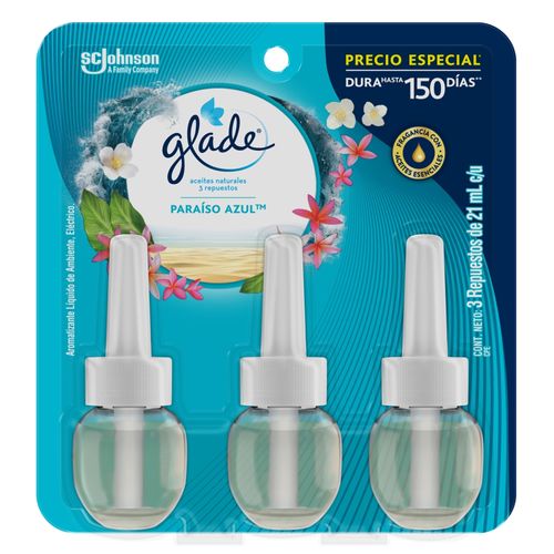 Glade Acei Rep Paraizo 3P 63Ml