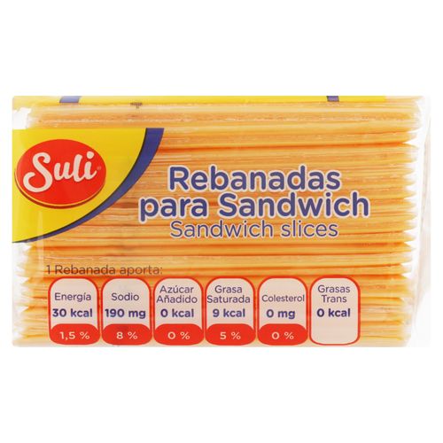 Queso amarillo Suli rebanadas para sándwich 24 Uds - 408 g
