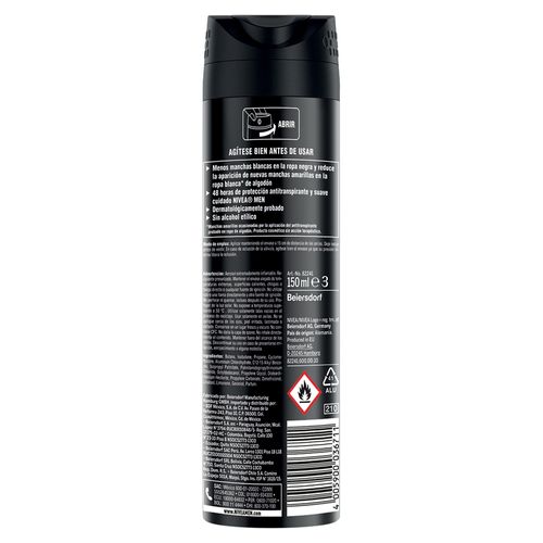 Desodorante Nivea Men  Antimanchas en Spray Black & White Invisible Power - 150 ml