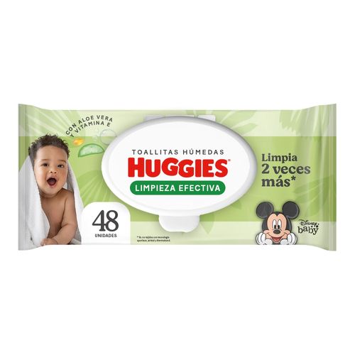 Toallas Húmedas Huggies Limpieza Efectiva Con Control De Olores - 48Uds