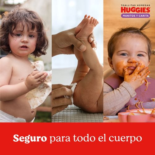 Toallas Húmedas Huggies Manitos & Carita - 80 Unidades