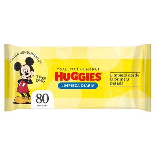 Toallas Húmedas Huggies Limpieza Diaria - 80 Unidades