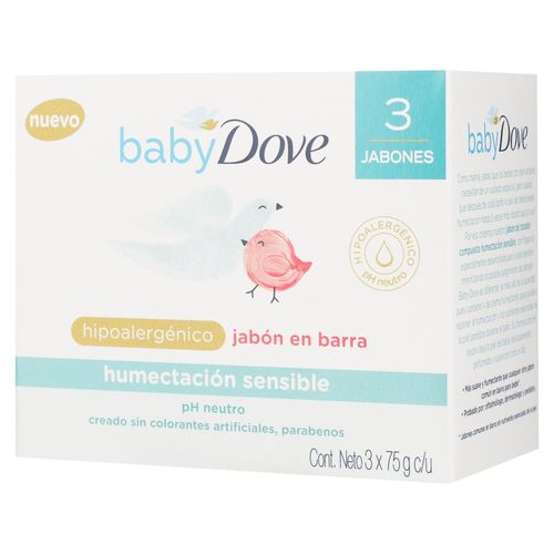 3 Pack Jabon Dove Humecta Baby Sensible - 225gr