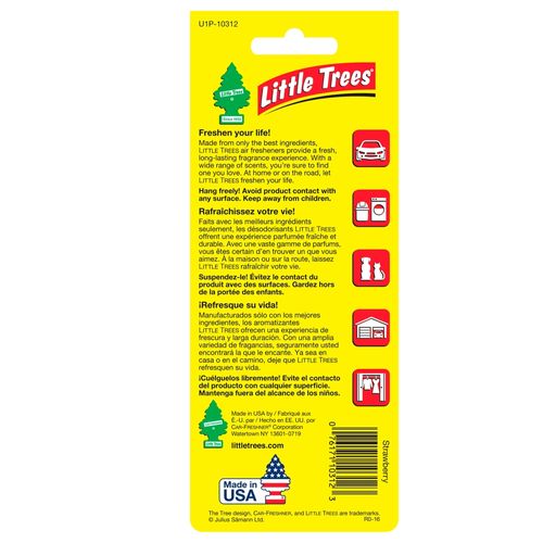Aromatizante para autos Little Trees aroma a fresa