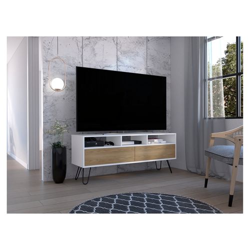 Rack De Tv Tori 60 Blanco Mq 56x137x39cm