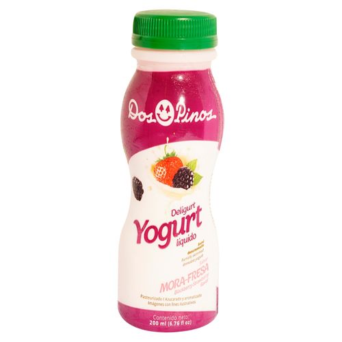 Yogurt Dos Pinos sabor fresa-mora - 200 ml