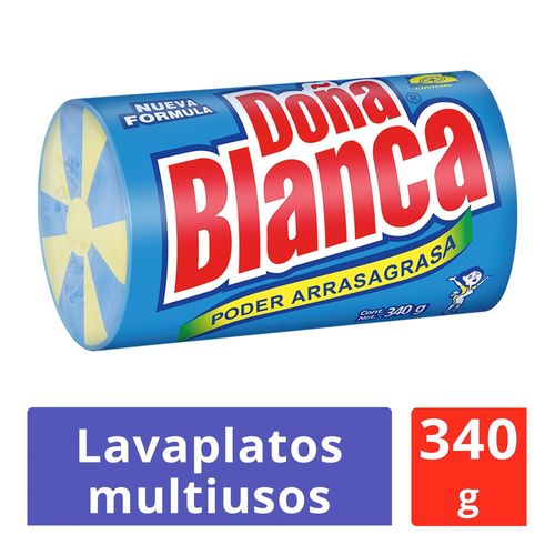 Lavaplatos Multiusos Doña Blanca Poder Arrasagrasa Limón Sólido - 340gr