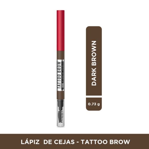 Lápiz de ceja Maybelline tattoo dark brown 36 horas - 0.73 g