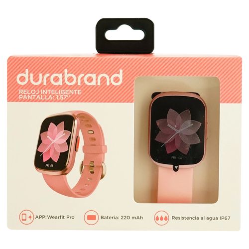 Reloj Durabrand inteligente color rosado