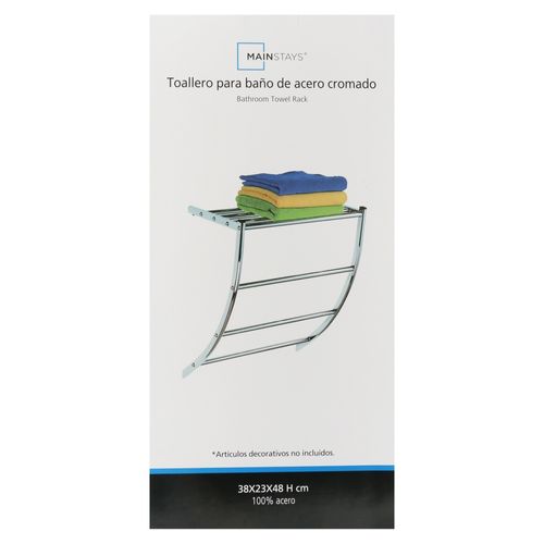 Toallero Mainstays para baño de acero cromado - 1 ud