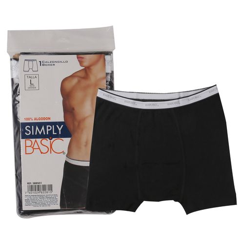 Boxer Simply Basic Caballero Negro Talla L