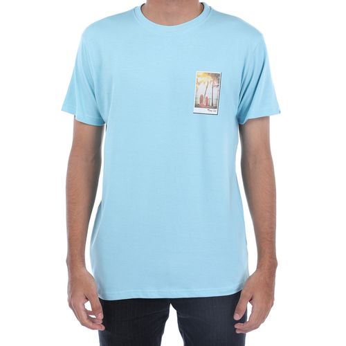 T-Shirt Ocean Pacific Para Caballero Color Celeste, Cuello Redondo - Talla S-XL