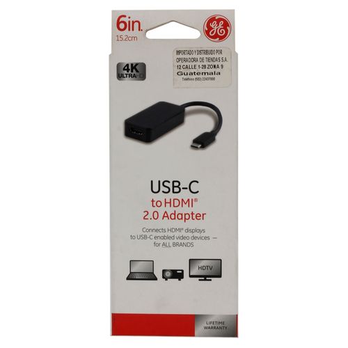 Adaptador Ge Usb C A Hdmi 4K 38600