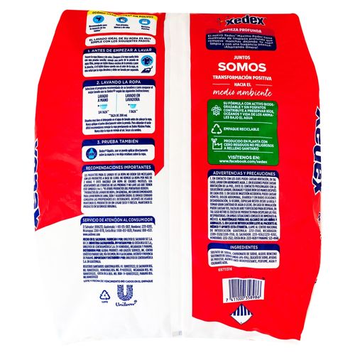 Detergente en polvo Xedex Max, poder frutos -4500g