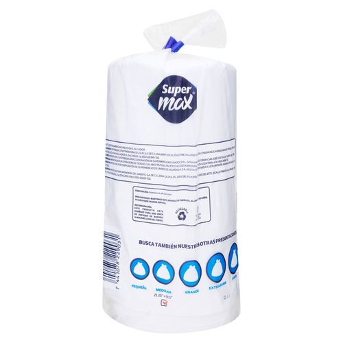 Bolsa Pbasura Supermax Blanca Med 30Ea