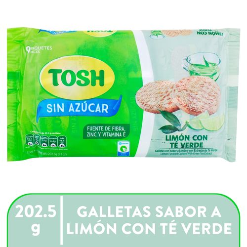 Galleta Tosh Pozuelo Limon Te Verde - 202.5gr