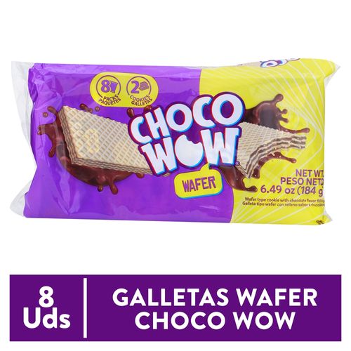 Galleta Waffle chocowow 8 Uds - 168 g