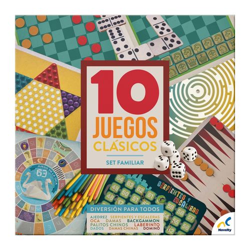 Set Novelty Multi Juegos 10 En 1 Clasicos