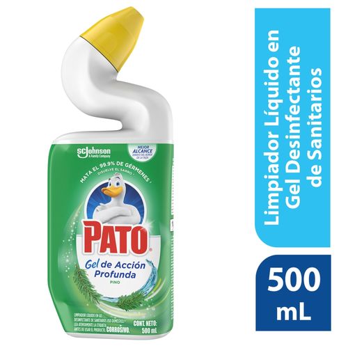 Limpiador Líquido Pato Desinfectante Para Sanitarios, Acción Profunda Aroma Pino - 500 ml.