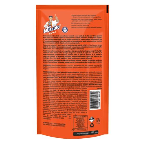 Limpiador Mr. Músculo Líquido Para Baños, Limpieza Poderosa - 500ml