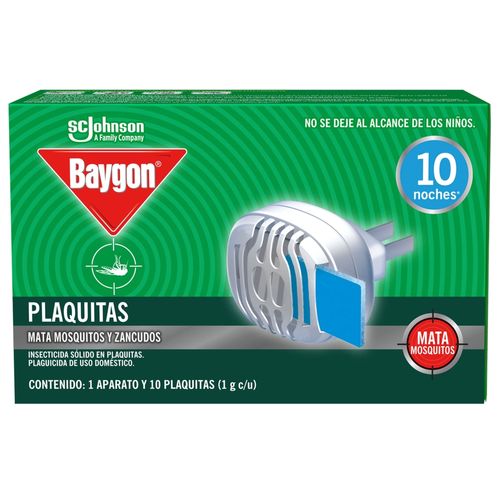 Insecticida En Laminitas  Baygon + Aparato - 10 Unidades