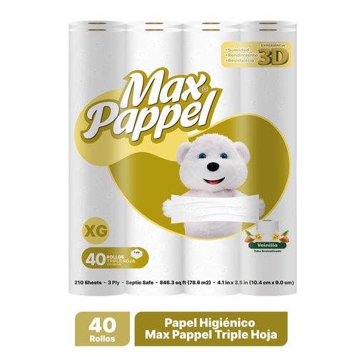 Papel Higienico Max Pappel Vainilla - 40u