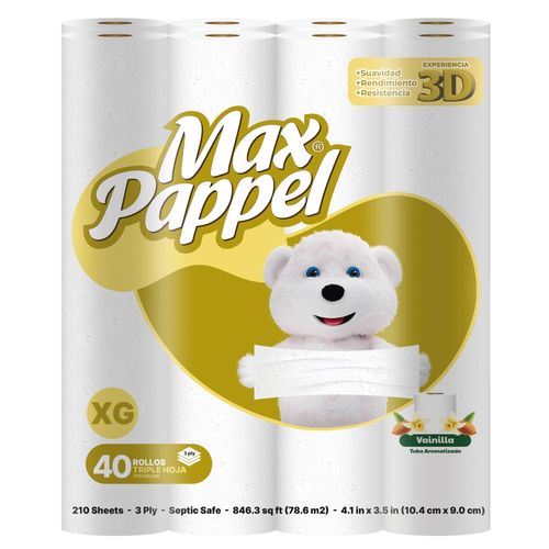 Papel Higienico Max Pappel Vainilla - 40u