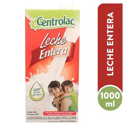 Leche Centrolac Uht Entera 3 Porciones - 1000ml
