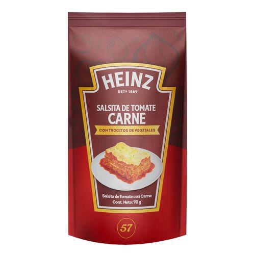 Salsita Heinz de tomate carne con trocitos de vegetales - 90 g