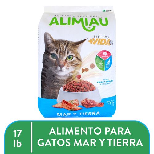 Alimento para gatos Alimiau sabor mar y tierra - 7.7 kg