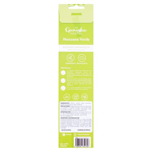 Incienso Ganesha Manzana Verde 20Pz Ea 1